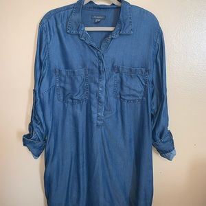 Long blue Jean dress worn maybe once